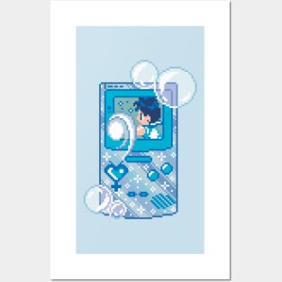 Anime Handheld Pixel Art Posters and Art